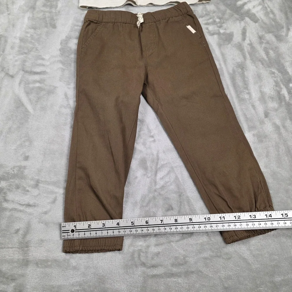 Weatherproof Vintage 2pc‎ Outfit Set Boys 4T Brown Gray Good Pocket Tee Joggers